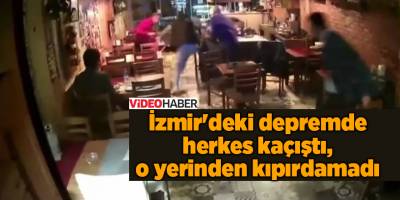 İzmir'deki depremde herkes kaçıştı, o yerinden kıpırdamadı